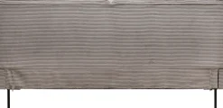Łóżko Podwójne Z Zagłówkiem Szare Nogi Czarne 160x200 Cm