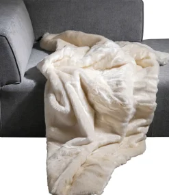 Koc Fur Polar 200x140 Kremowy
