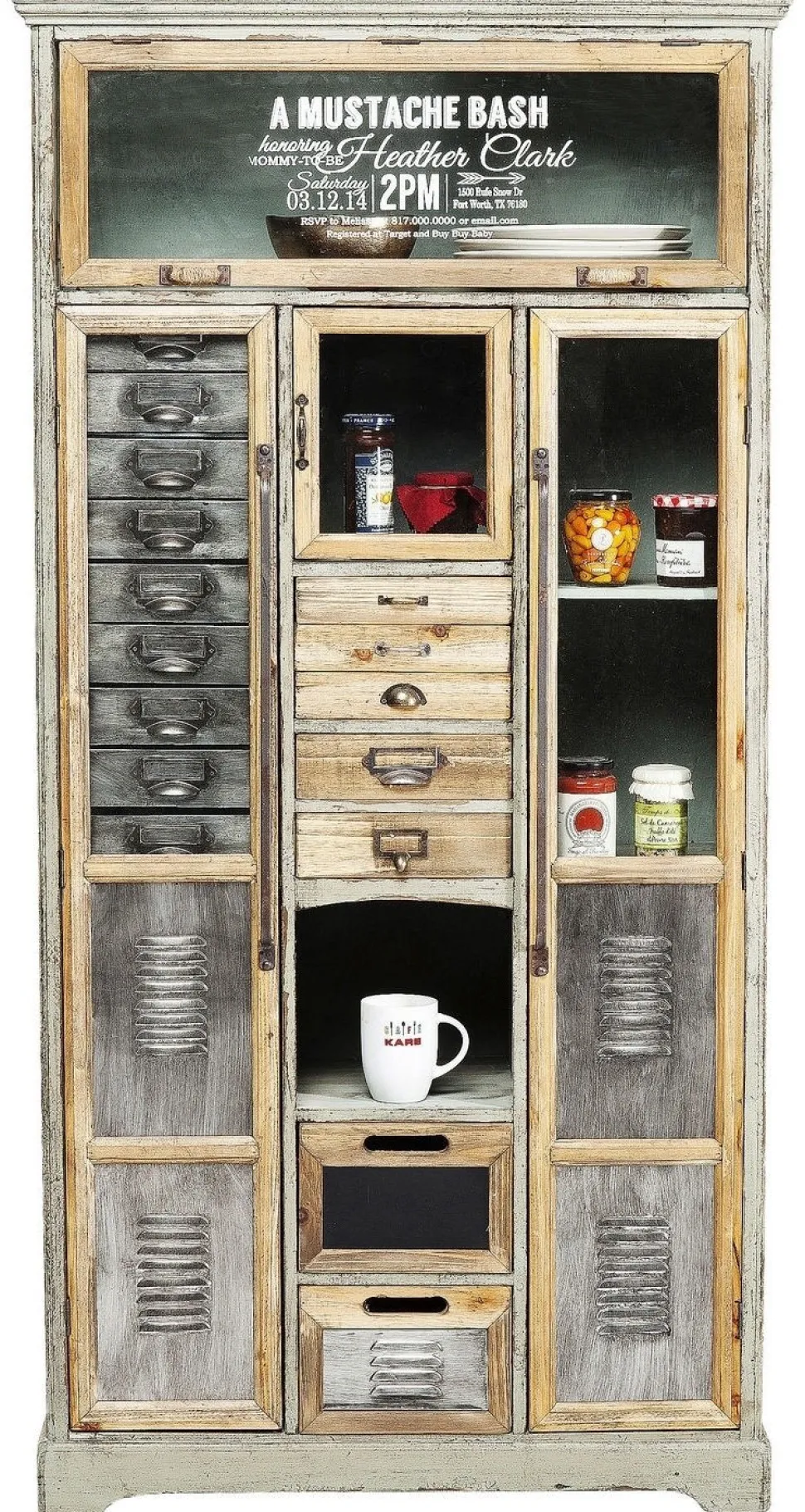 Komoda Barber Shop 81x162 Cm Drewniana