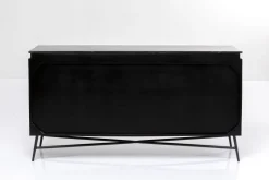 Komoda Catalina 160x86 Cm Drewno Mango Ciemnobrązowe - Blat Marmur