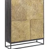 Komoda Circulo 120x150 Cm Czarno-złota