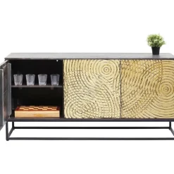Komoda Circulo 160x80 Cm Czarno-złota