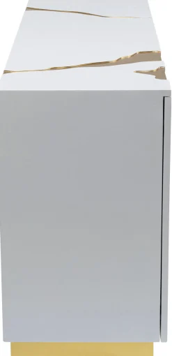 Komoda Cracked 165x80 Cm Biało-złota