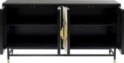 Komoda Credenza 150x80 Cm Czarna
