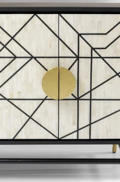 Komoda Credenza 150x80 Cm Czarna