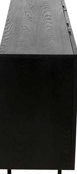 Komoda 3-drzwiowa Fornirowana Front Czarno-biały 160x75 Cm