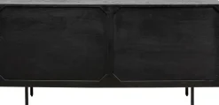 Komoda 3-drzwiowa Fornirowana Front Czarno-biały 160x75 Cm