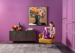 Komoda 3-drzwiowa Fornirowana Czarna Front Kolorowy 160x75 Cm