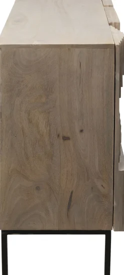 Komoda 3-drzwiowa Rustykalna Z Drewna Mango 115x90 Cm