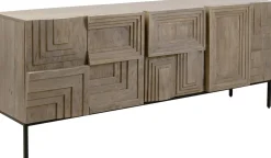 Komoda 5-drzwiowa Rustykalna Z Drewna Mango 184x76 Cm