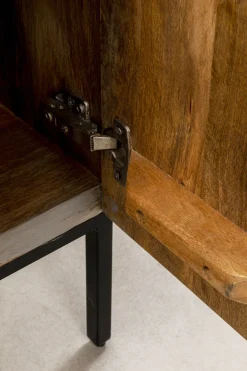 Komoda 5-drzwiowa Rustykalna Z Drewna Mango 184x76 Cm