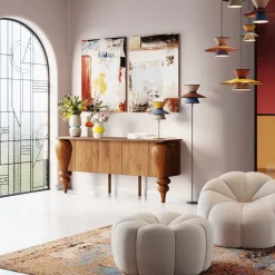 Komoda 3-drzwiowa Z Litego Drewna Mango 200x88 Cm