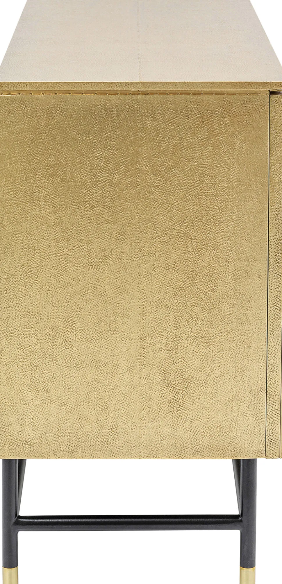 Komoda Dwudrzwiowa Złota Glamour 123x87 Cm