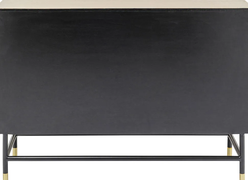 Komoda Dwudrzwiowa Złota Glamour 123x87 Cm