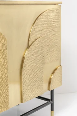 Komoda Dwudrzwiowa Złota Glamour 123x87 Cm