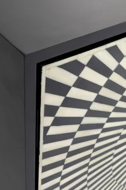 Komoda Electro 160x80 Cm Czarno-biała