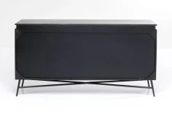 Komoda Goldie 160x86 Cm Drewno Mango Złota - Blat Zielony Marmur