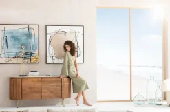 Komoda Grace 160x78 Cm Drewno Mango - Blat Marmur