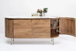 Komoda Grace 160x78 Cm Drewno Mango - Blat Marmur