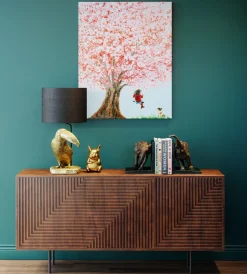 Komoda Grooves 164x79 Cm Brązowa Mango