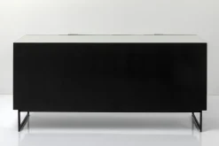 Komoda Lustrzana 4-drzwiowa Nogi Czarne 160x80 Cm
