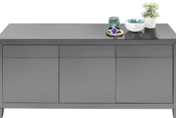 Komoda Luxury Push 141x77 Cm Szara