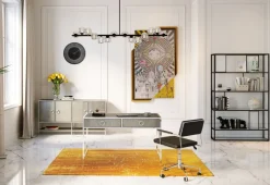 Komoda Moonscape 156x80 Cm Srebrna