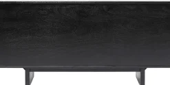 Komoda Nowoczesna 4-drzwiowa Do Salonu Front Czarno-złoty 160x78 Cm