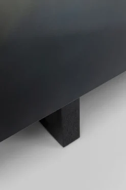 Komoda Nowoczesna 4-drzwiowa Do Salonu Front Czarno-złoty 160x78 Cm
