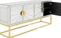 Komoda Queen 162x77 Cm Lustrzana - Podstawa Złota