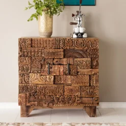 Komoda Shanti Surprise Puzzle Mango 90x90 Cm Drewniana
