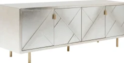 Komoda Venice Triangle 180x64 Cm Srebrno Złota