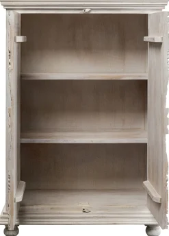 Komoda Wysoka 2-drzwiowa Z Drewna Mango Front Kolorowy 95x140 Cm