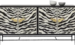 Komoda Zebra 160x80 Cm Czarno-kremowa