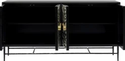 Komoda Zebra 160x80 Cm Czarno-kremowa