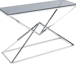 Konsola Diamond Connection 120x40 Cm Srebrna