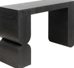 Konsola Do Przedpokoju Czarna MDF 120x38 Cm