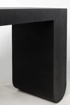 Konsola Do Przedpokoju Czarna MDF 120x38 Cm