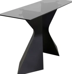 Konsola Gloria 140x45 Cm Czarna - Blat Szklany