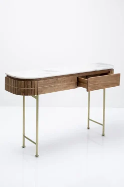 Konsola Grace 100x30 Cm Drewno Mango - Blat Marmur