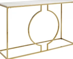 Konsola Miami Loft 120x35 Cm Złoto-biała