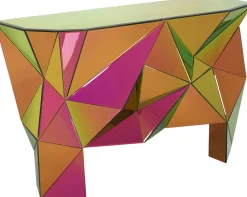 Konsola Nowoczesna Lustrzana Kolorowa 127x39 Cm