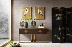 Konsola Osaka 149x45 Cm Brązowa