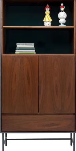 Kredens Selina 82x170 Cm Ciemnoszary - Front Brązowy