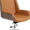 Krzesło Biurowe High Bossy 59x116-124 Cm Brązowe Ekoskóra