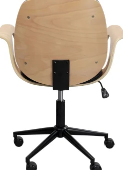 Krzesło Biurowe Z Podłokietnikami Szaro-naturalne Nogi Czarne 67x101 Cm