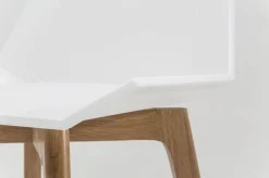 Krzesło Geometric 50x76 Cm Biało-drewniane