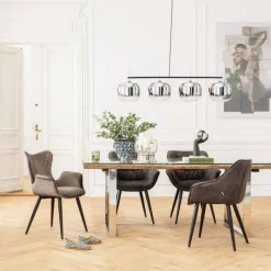 Krzesło Marshall Velvet 57x89 Cm Szare