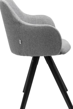 Krzesło Obrotowe Z Podłokietnikami Madame 62x87 Cm Jasnoszare