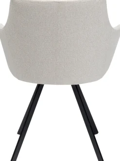 Krzesło Obrotowe Z Podłokietnikami Coco 53x84 Cm Kremowe